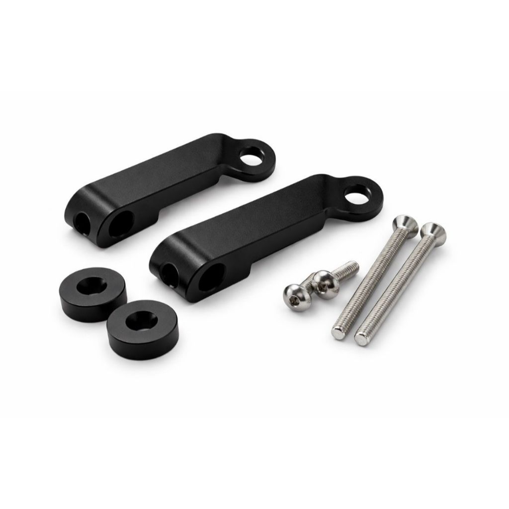 Alongador de Guidão para Moto Preto – Riser com Parafusos e Espaçadores