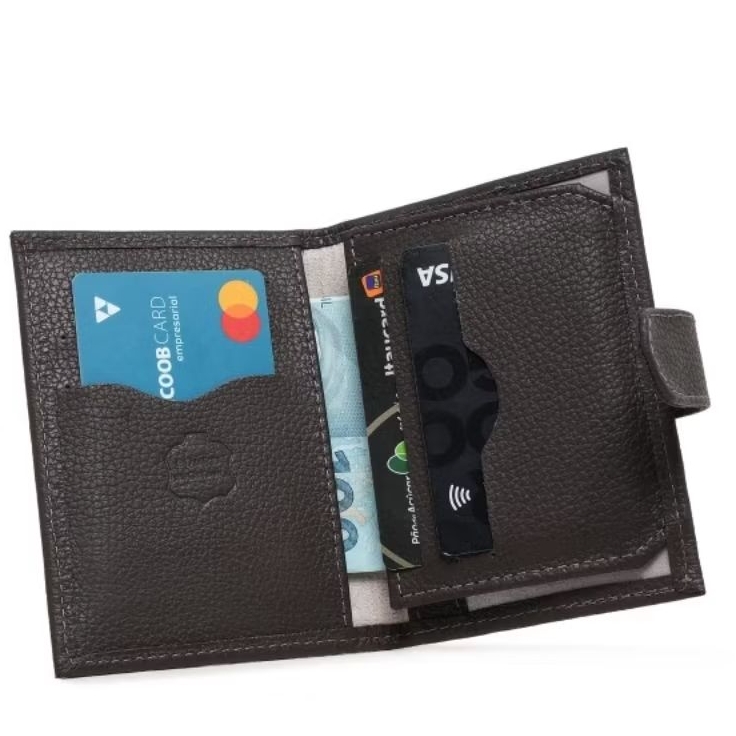 CARTEIRA FEMININA COURO LEGÍTIMO PORTA CARTÕES DOCUMENTOS PEQUENA PRÁTICA PARA LEVAR NA MÃO OU BOLSA VERSÁTIL LUXO......