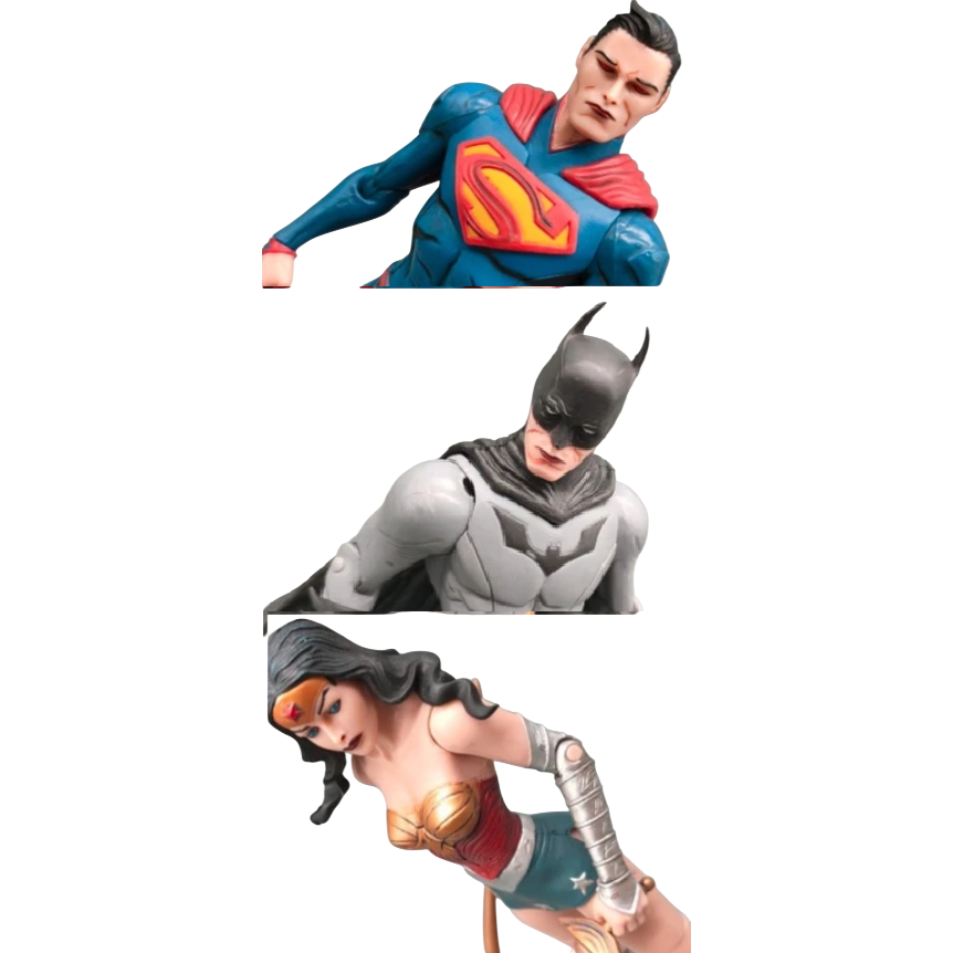 Lote 3 Figuras DC Collectibles Batman, Superman, Wonder Woman (Mulher Maravilha)