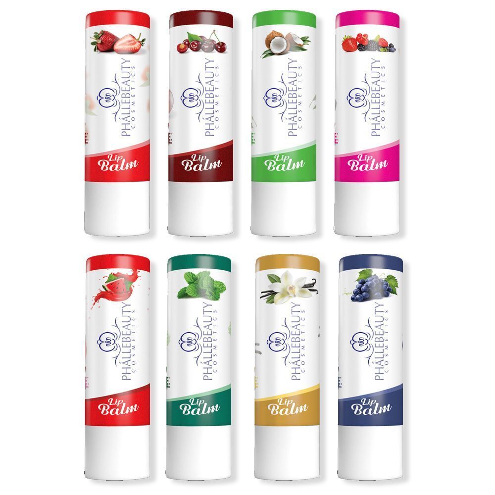 Kit 8 Lip Balm FPS24 PhálleBeauty