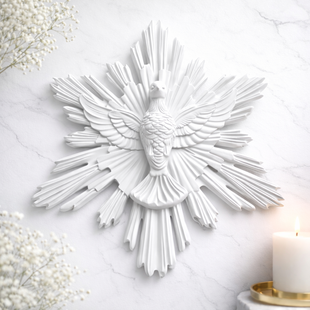 Imagem Divino Espírito Santo decorativo 18cm em Oferta na Shopee