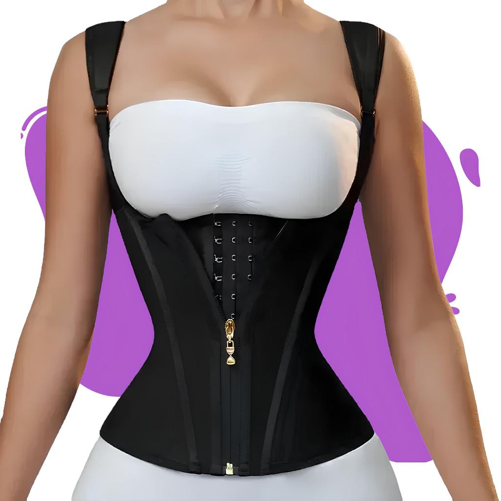 Cinta Espartilho Modelador Dupla Compressão Ajustável Redução de Medidas Afina Cintura em Oferta na Shopee