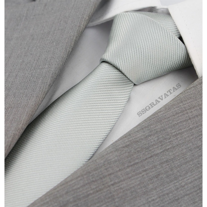 Gravata Prata Slim Formatura Casamento Congresso GR455