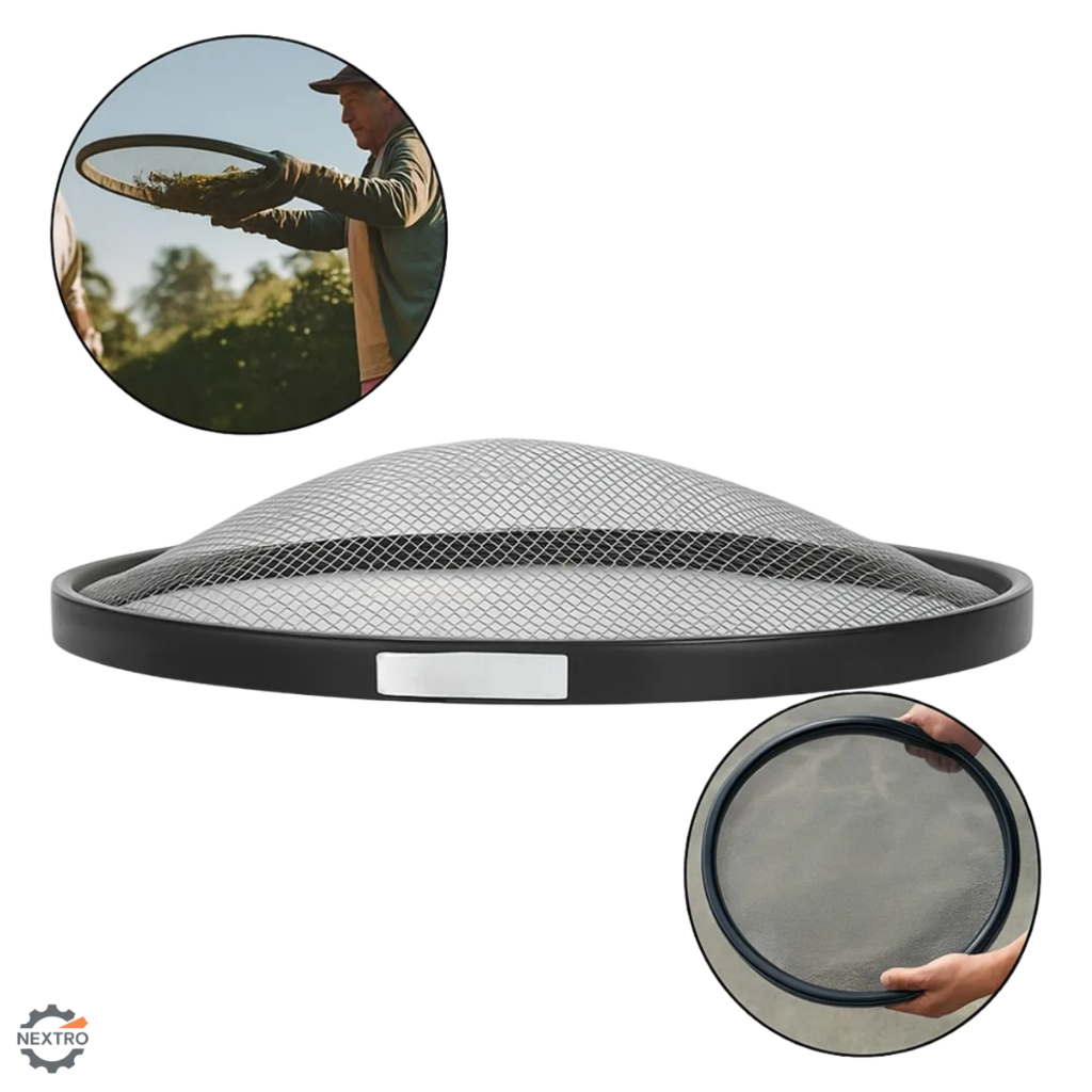 Peneira De Areia Café Arroz Fubá 55cm Plástico Preta Reforçada Uso Em Obra em Oferta na Shopee