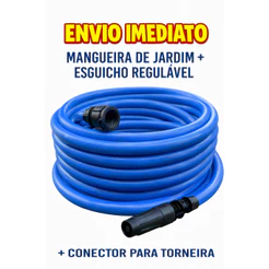 Mangueira de Jardim Resistente Reforçada Flexível Recapada com Bico e Adaptador Incluso