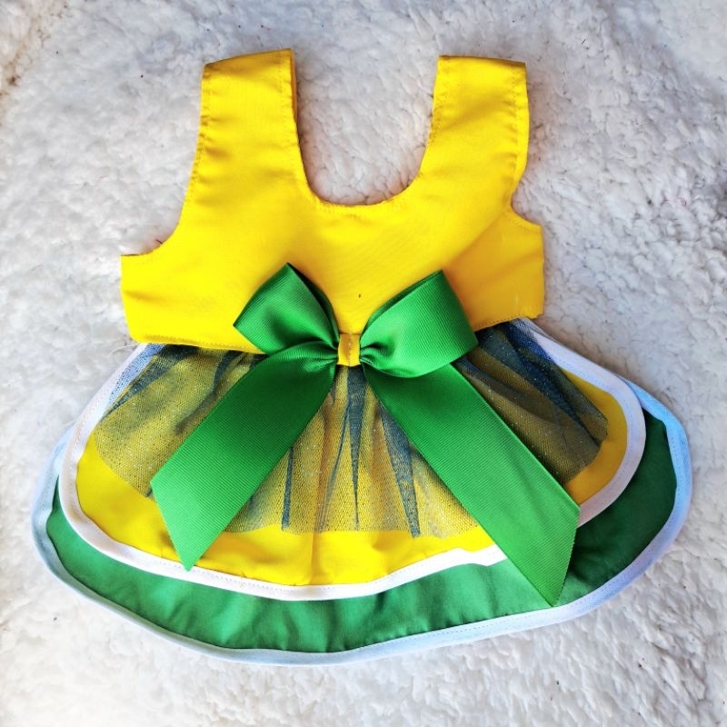VESTIDO PARA PET FÊMEA COM FECHAMENTO EM VELCRO / SELEÇÃO BRASILEIRA
