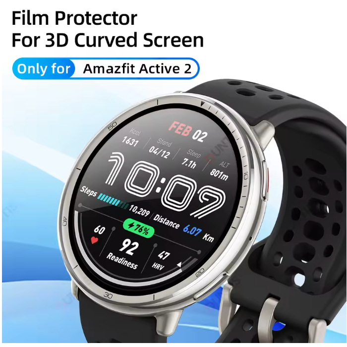 Protetor de tela 3D de cobertura total para Amazfit Active 2 em Oferta na Shopee