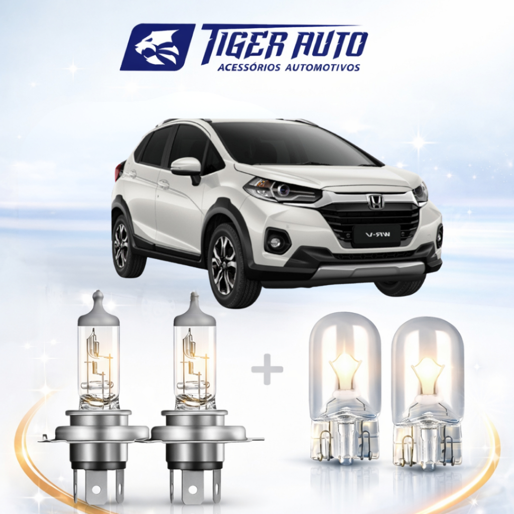 Lâmpada farol BAIXO / ALTO + LANTERNA WR-V 2017 ATÉ 2024