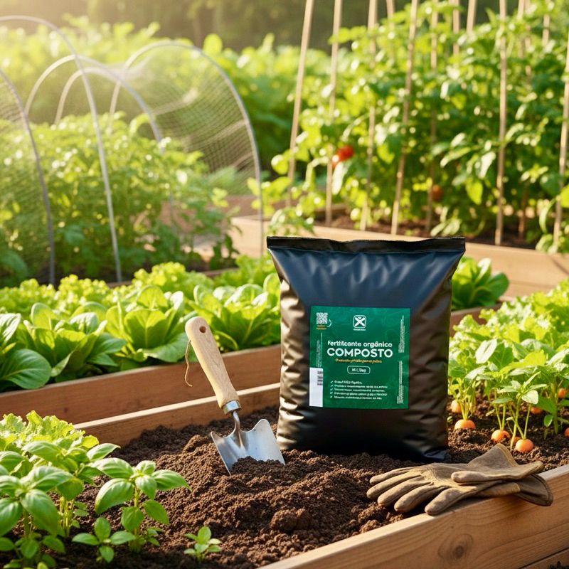 Fertilizante Adubo Orgânico Composto Xmateriais Saco 2Kg