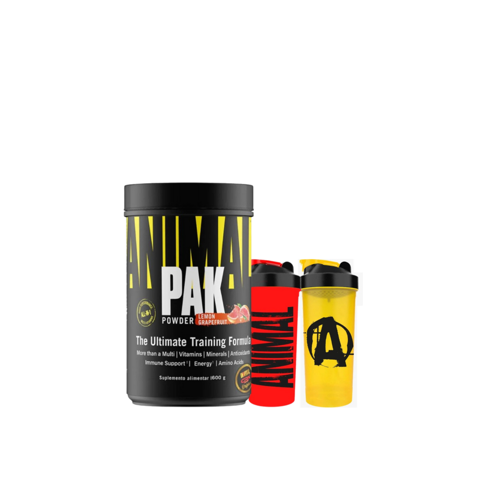 Kit Animal Pak 600g Lemon Grape Fruit + Coqueteleira Animal