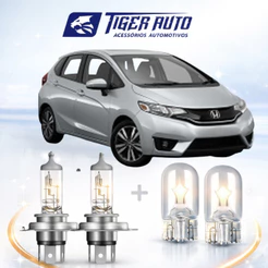 Lampada farol BAIXO / ALTO + LANTERNA FIT 2003 ATÉ 2017