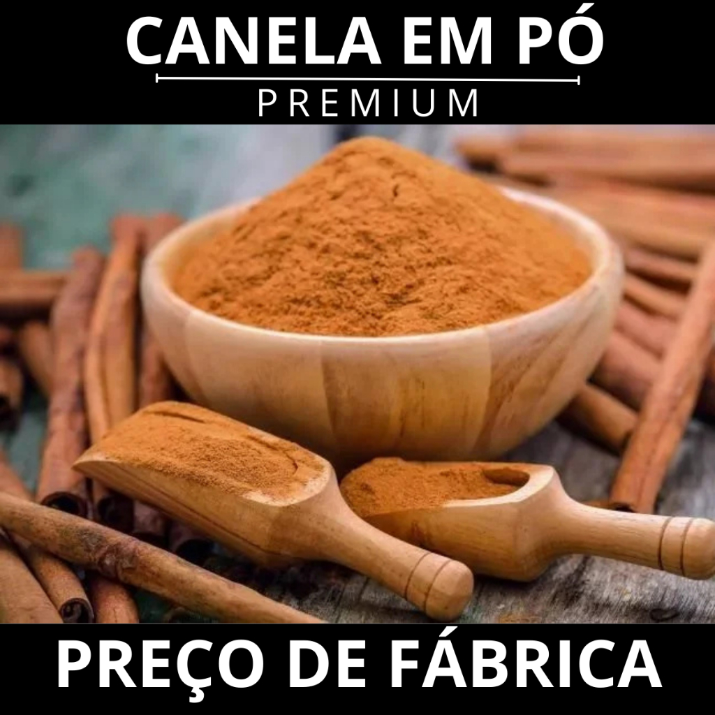 Canela em Pó 100% Natural Premium – Aroma Intenso, Pura e Ideal para Doces e Bebidas em Oferta na Shopee