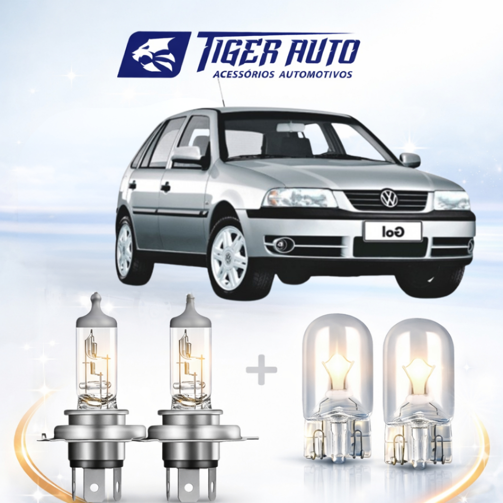 Lâmpada farol BAIXO / ALTO + LANTERNA GOL G3 2000 ATÉ 2005