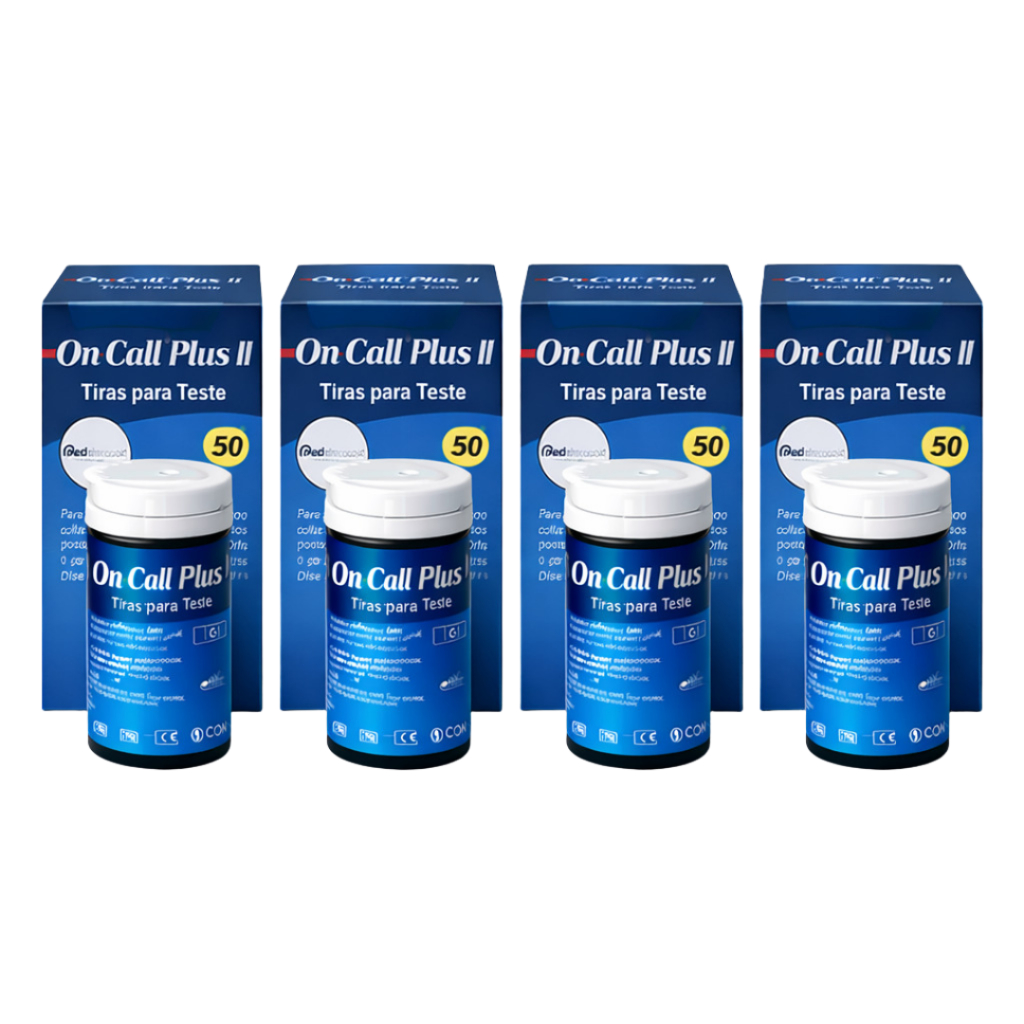 200 Tiras para Medir Glicose On Call Plus - Teste de Glicemia Rápido e Preciso - Envio Hoje em Oferta na Shopee