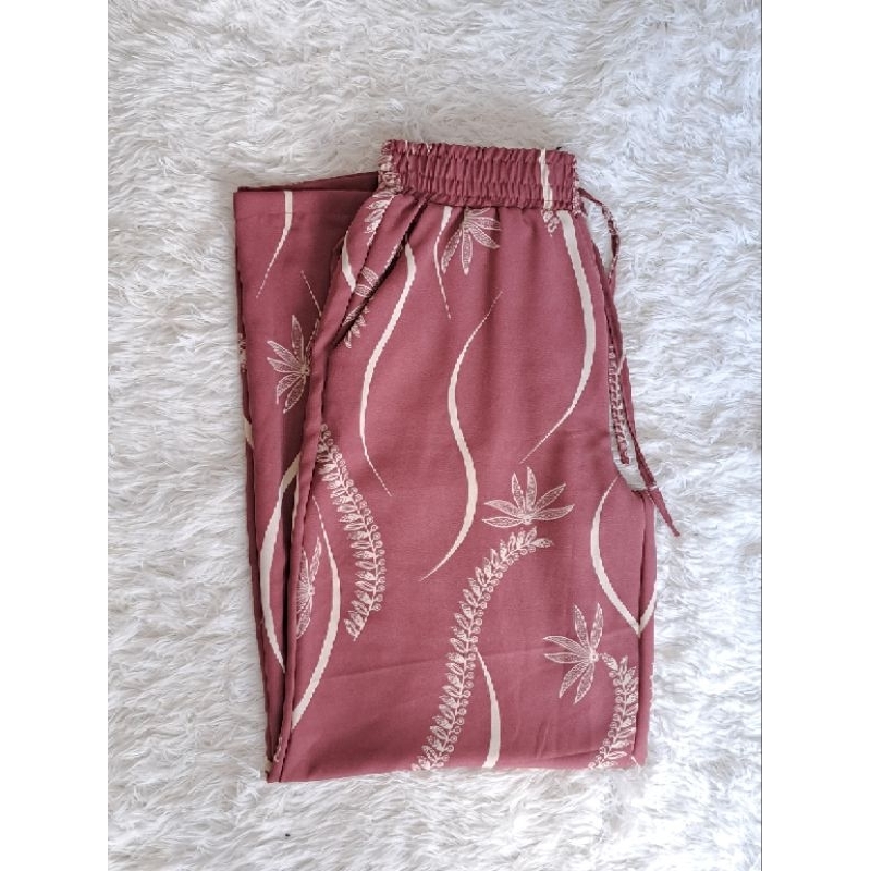 calças duna femenina pantalona estampada floral cintura alta con bolsos na frente em Oferta na Shopee