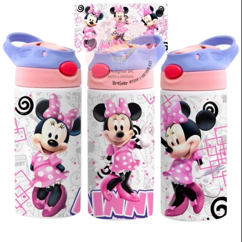 garrafa da Minnie infantil personalizada com nome