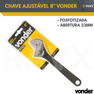 Chave Inglesa Ajustável 8” Vonder – Fosfatizada – Aço Carbono – Abertura até 23mm em Oferta na Shopee