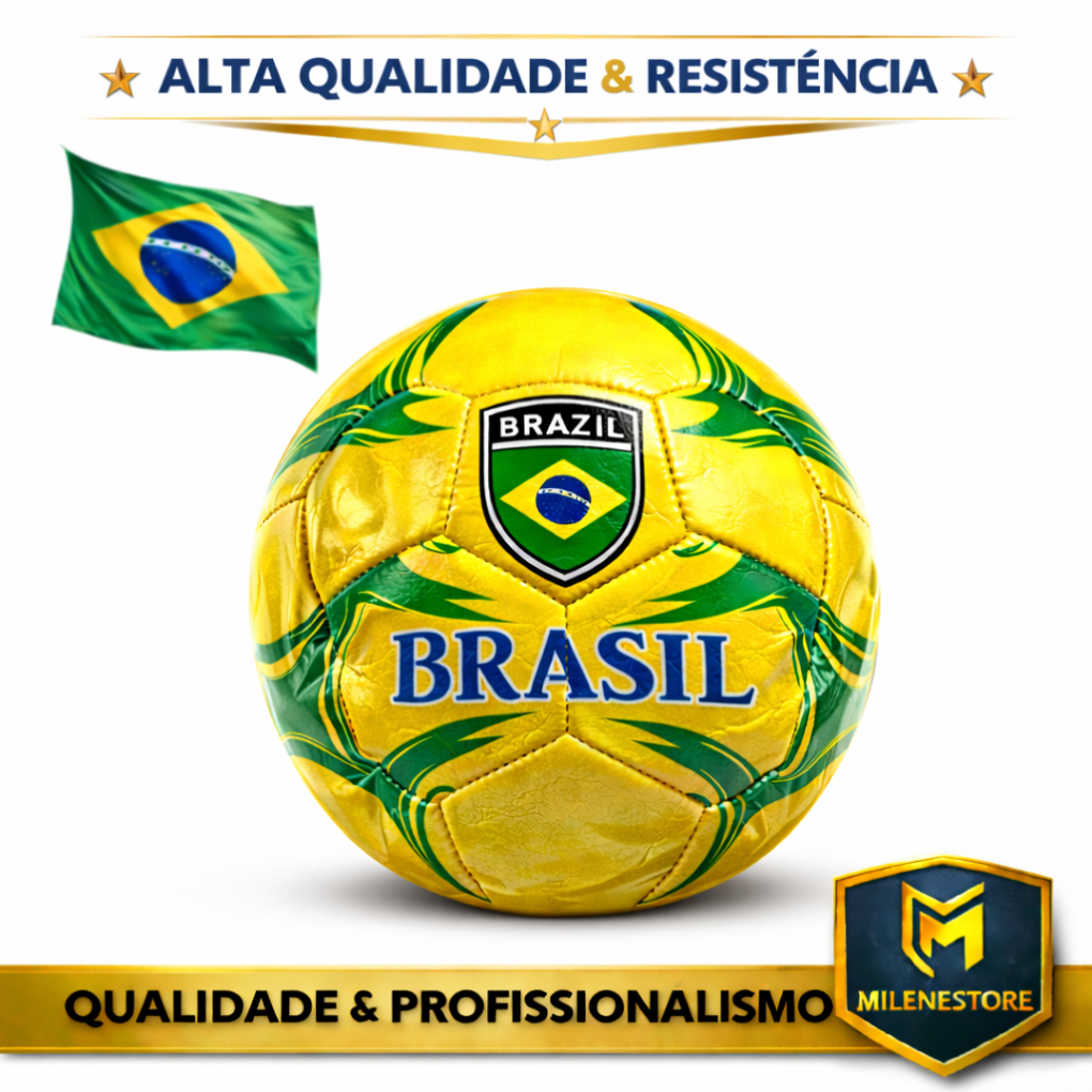 Bola Futebol de Campo Brasil Verde Amarela Nº 5 | Treino e Lazer  | Envio Desinflado em Oferta na Shopee
