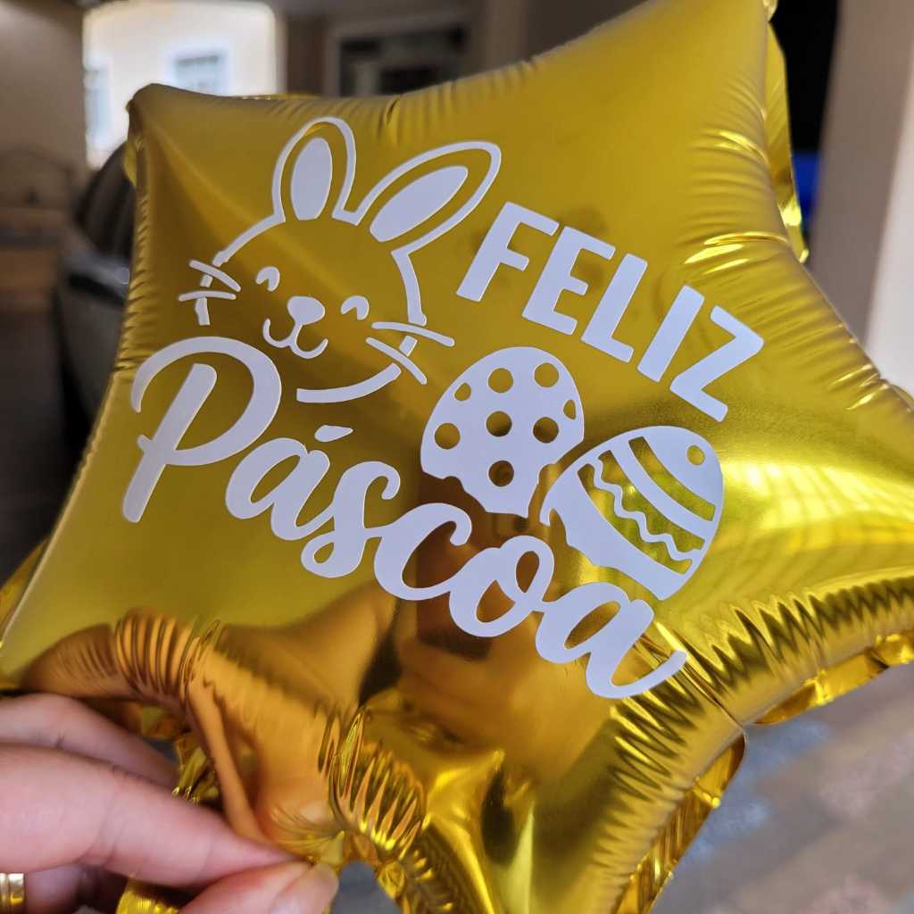 Adesivos de vinil SORTIDO no tema PÁSCOA, para balões de 10 POLEGADAS. em Oferta na Shopee