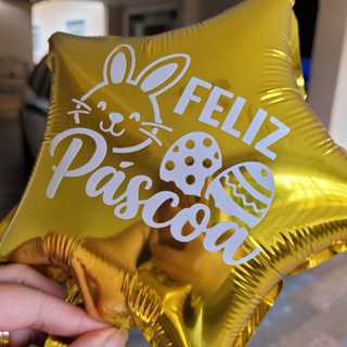 Adesivos de vinil SORTIDO no tema PÁSCOA, para balões de 10 POLEGADAS. em Oferta na Shopee