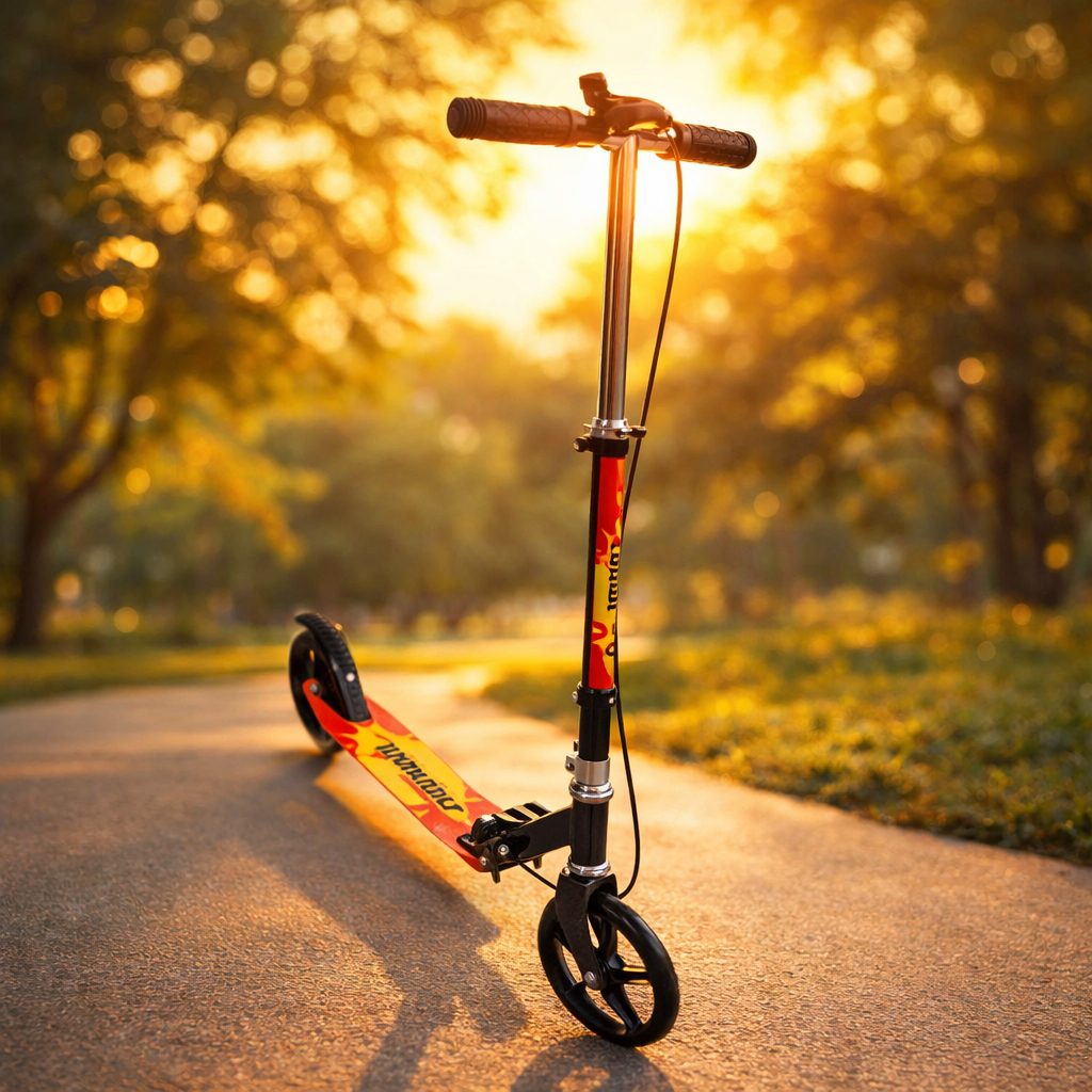 Patinete Infantil Dobrável Rodas Grandes Freio Mão 70kg Scooter Menino Menina Ajustável Criança