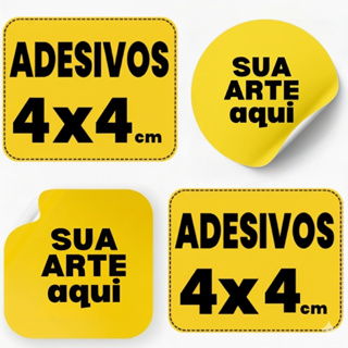 Etiquetas Adesivas Personalizadas 4x4cm 30 a 280 Unidades Adesivo Premium Logo Empresa Redondo em Oferta na Shopee