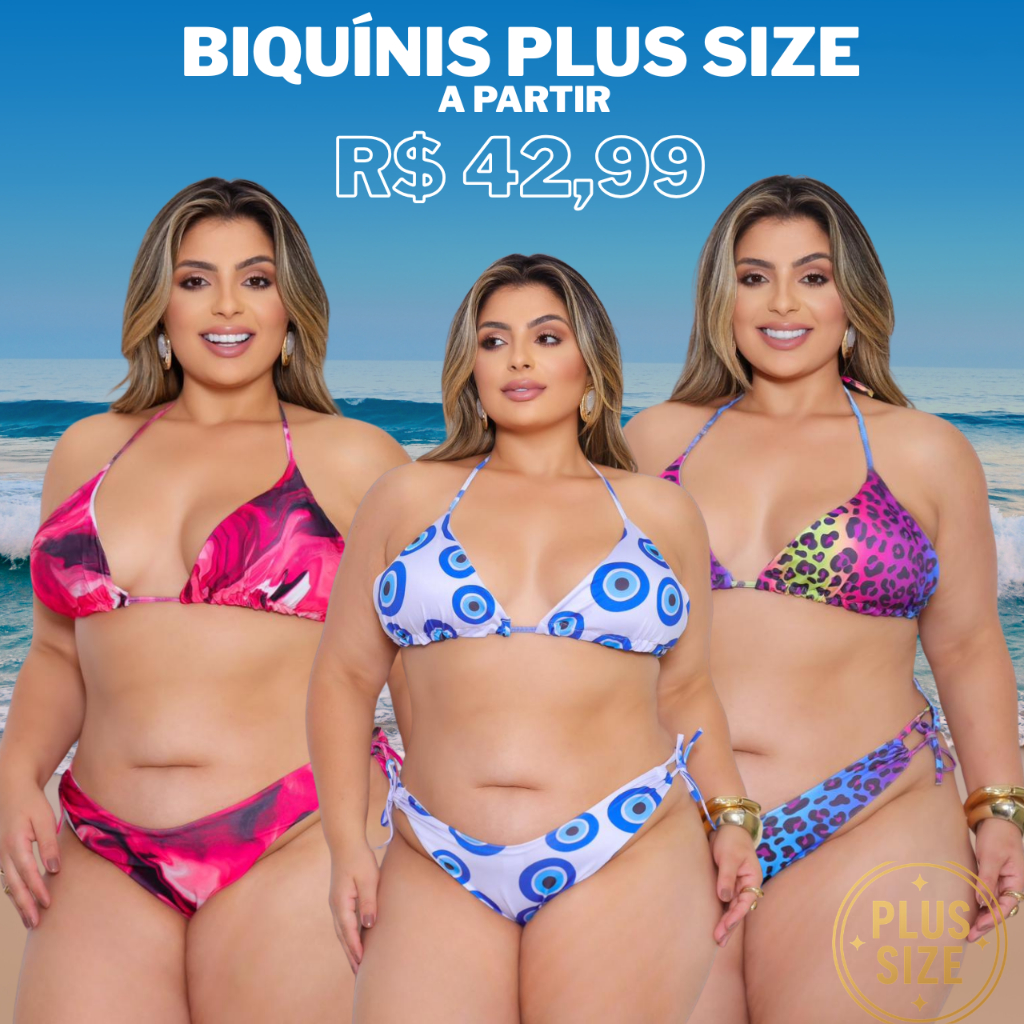 Biquíni Cortininha Asa Delta Com Bojo Semi Fio Suplex Bikini Suquini