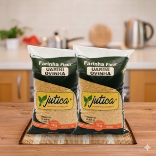 Farinha De Mandioca Uarini Ovinha Jutica 1Kg - Kit 2 Unidades em Oferta na Shopee