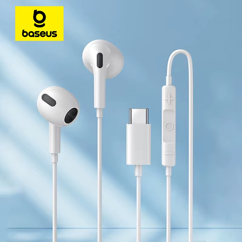 Fone de Ouvido com Fio Intra-auricular com Microfone - Baseus C17,H17,CZ11,HZ11 Tipo C Original