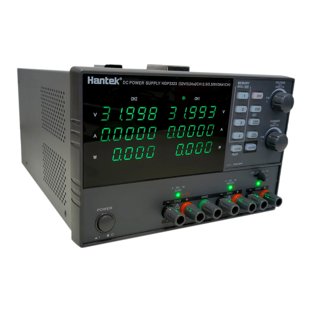 Fonte de Bancada Linear Programável 3 Canais 32V DC 3A Hantek HDP3323