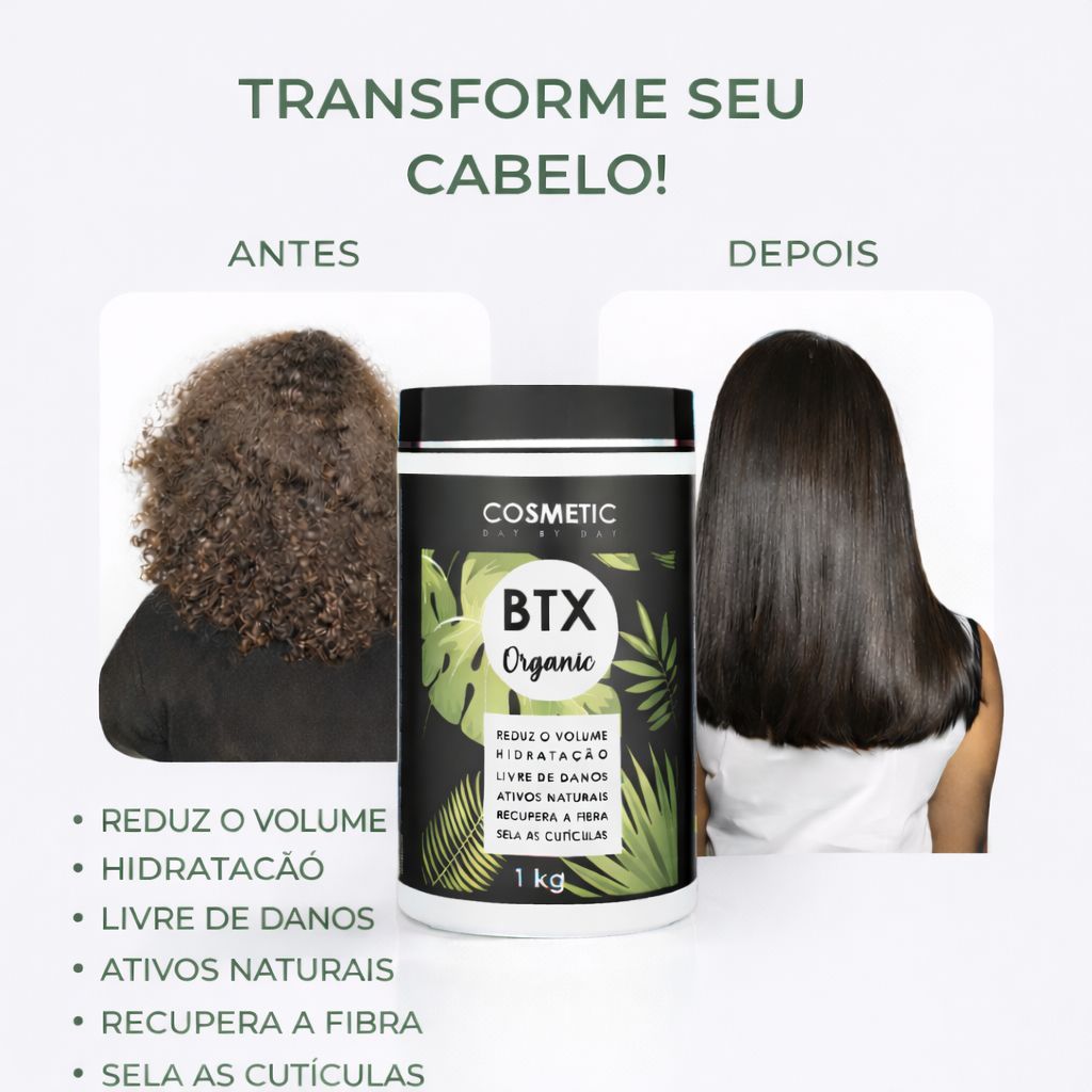 Btx Orgânico Sem Formol Light Hair 1kg - Volume Zero e Alinhamento Capilar