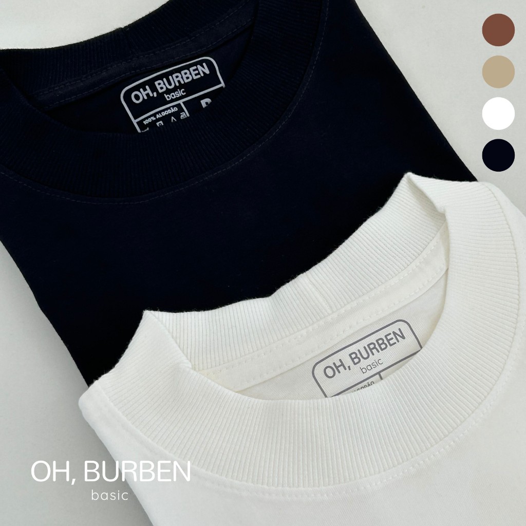 Kit Camiseta Feminina Oversized Estilosa Americana 100% Algodão Premium 30.1 Penteada em Oferta na Shopee