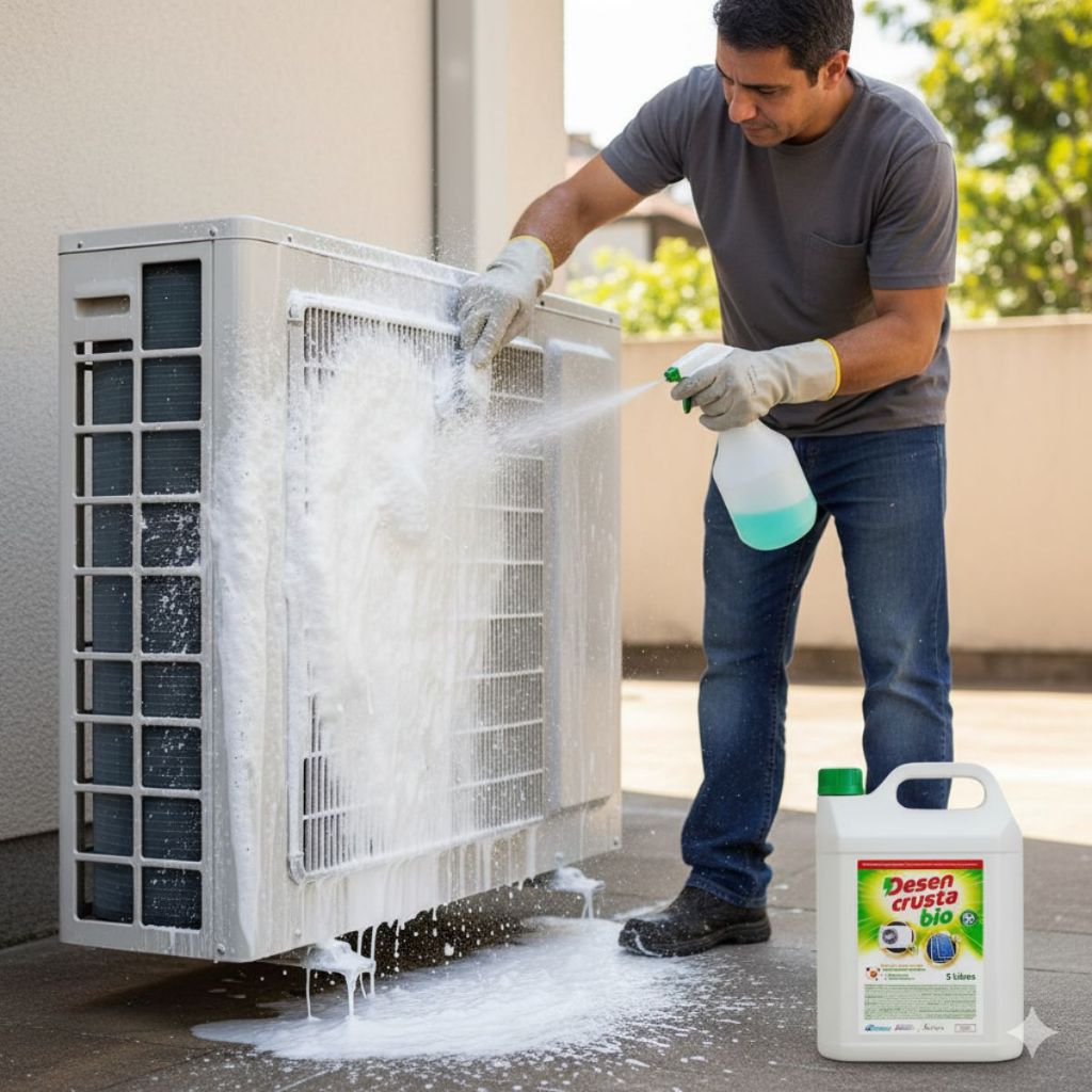 DESENCRUSTANTE PRODUTO LIMPEZA PLACA SOLAR AR CONDICIONADO 1L 5L DETERGENTE ESPUMA SPRAY