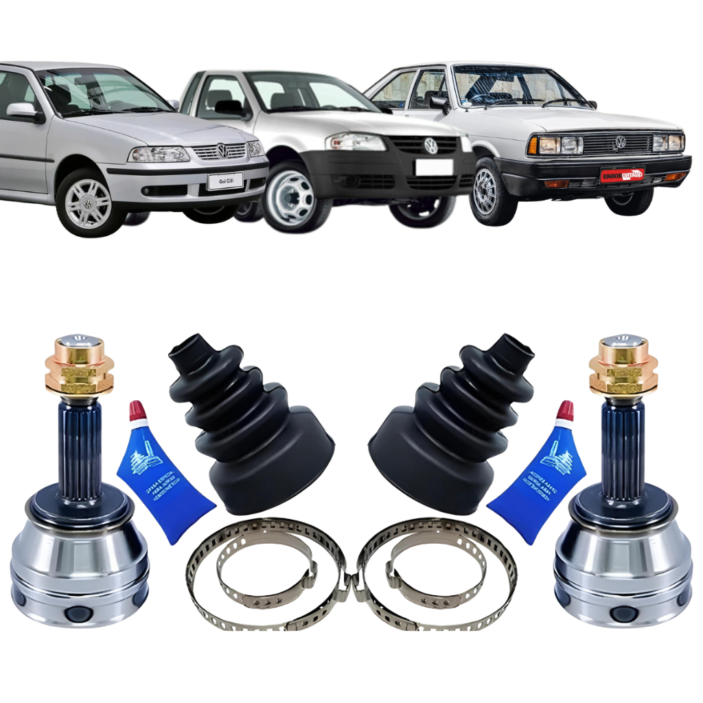Par de Juntas Homocinéticas VW Gol/Parati/Saveiro G1-G3 30D x 22E Kit Completo Sem ABS