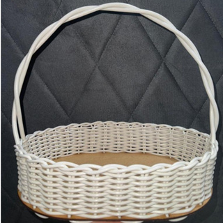 Kit 2 Cestas Oval 30 cm Fraldeira Sintética Para Presentes/Cosméticos/Decoração- Cores Variadas em Oferta na Shopee