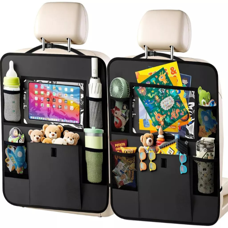 Organizador para Carro Banco Traseiro com Suporte para Tablet 6 Bolsos de Armazenamento de vários produtos