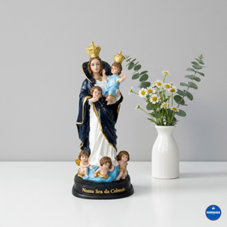 Estatueta Imagem de Nossa Senhora da Cabeça Resina 17 cm em Oferta na Shopee