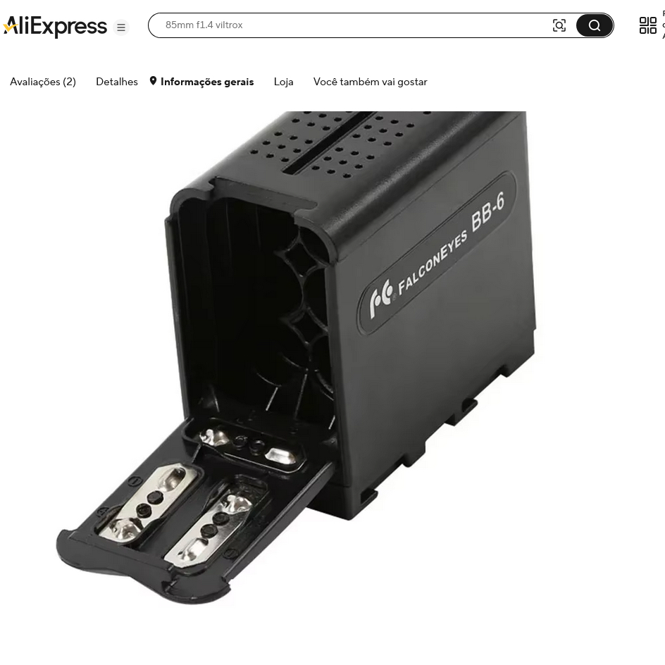 Bateria NP-F Fake com 6 Pilhas AA – Adaptador para Luz de Vídeo LED