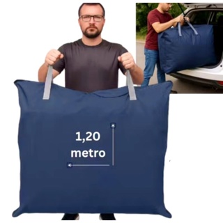 Sacolão Jeans Gigante 120x120cm Bolsa Enorme para Mudança Sacoleiro em Oferta na Shopee