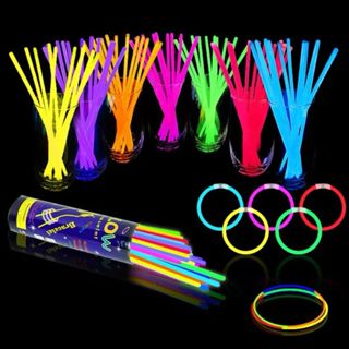 Kit 25, 50, 100 ou 200 Pulseira Neon Fluorescente Brilhante Balada Led-Lina em Oferta na Shopee