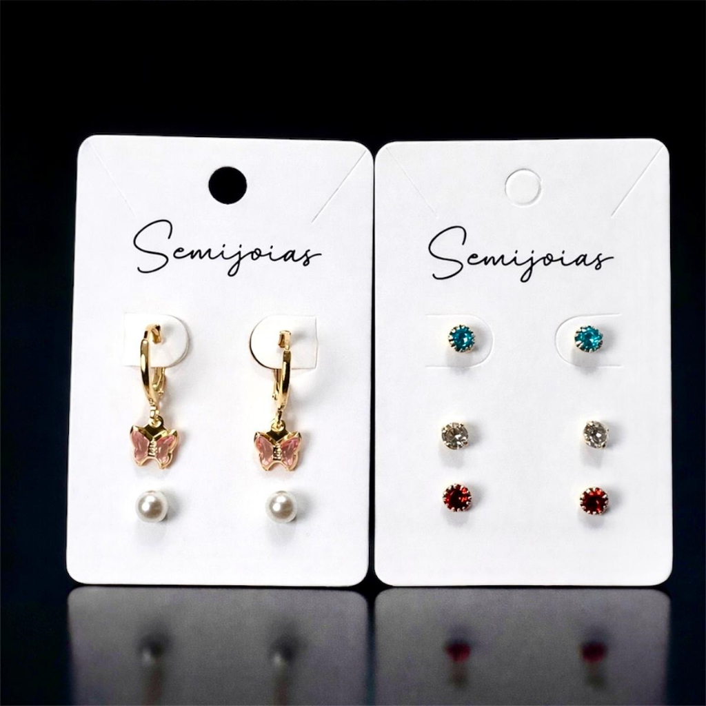 Kit 5 Pares de Brincos Infantil Antialérgico no Ouro 18k Brincos Infantil Pequeno Brincos Folheado.. em Oferta na Shopee