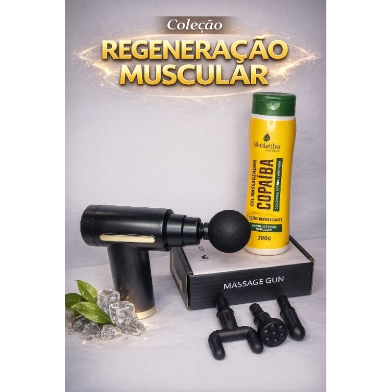 🔥 Massageadora Regeneradora Muscular Supersônico - Máquina De Massagem Portátil - Gel Copaíba Refrescante Aliviadora