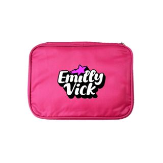 Estojo da Emilly Vick Jumbo Box Escolar  com Elástico Caneta Menina Youtuber Estampado Mundo Rosa em Oferta na Shopee