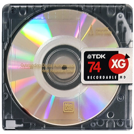 3 MiniDisc MD TDK XG 74 Minutos com Capinha
