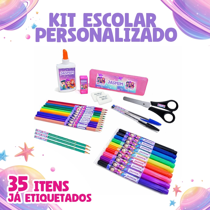 Kit Material Escolar Completo personalizado Material Estojo + Itens Volta As Aulas 2026