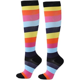 Meias esportivas de pressão, unissex, estampadas, suporte para corrida