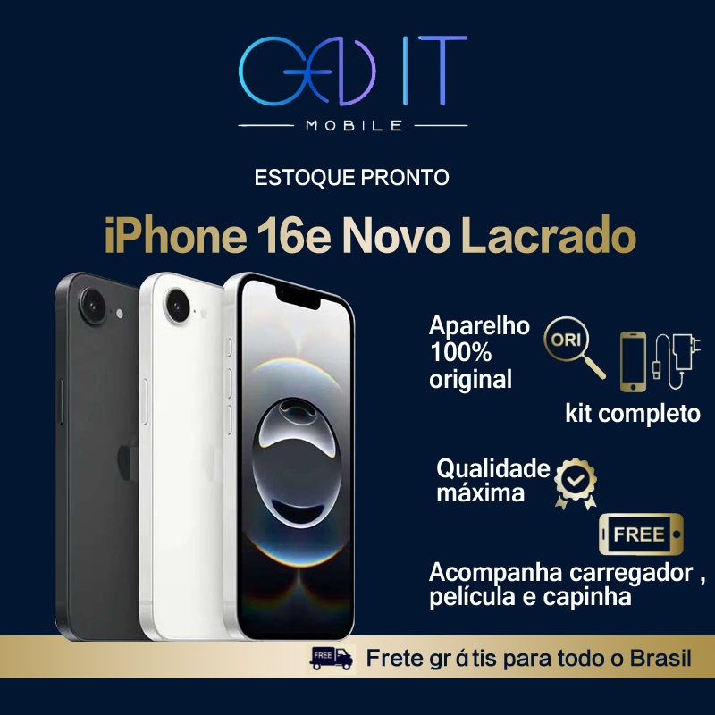 Celular iPhone 16E 128GB Modelo Original  Lacrado Pela Apple Garantia Apple de 1 ano
