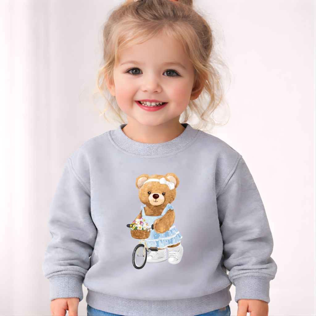 blusa infantil para menina moletom sem capuz para criança