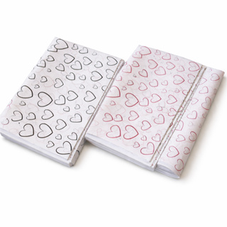 100 Folhas Rosa/Preto Papel De Seda Premium 30x70cm Coração 50 unidades De Cada Cor em Oferta na Shopee