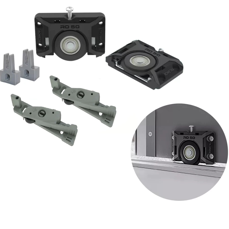 Kit Rodízio Roldana Para Porta de Correr de Guarda Roupa e Armário p/1 porta Capacidade 50kg RO504032 Flex em Oferta na Shopee